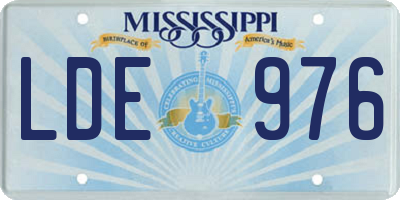 MS license plate LDE976