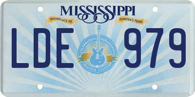 MS license plate LDE979