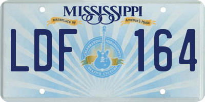 MS license plate LDF164