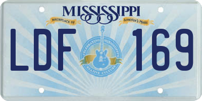 MS license plate LDF169