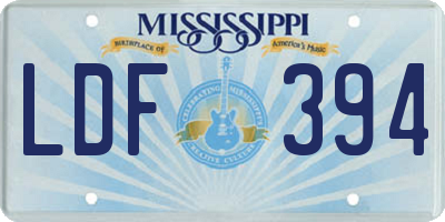 MS license plate LDF394