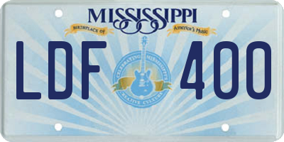 MS license plate LDF400