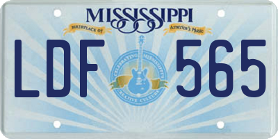 MS license plate LDF565