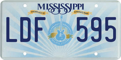 MS license plate LDF595