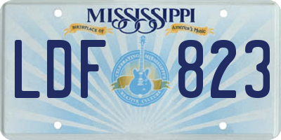 MS license plate LDF823