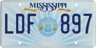MS license plate LDF897