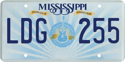MS license plate LDG255