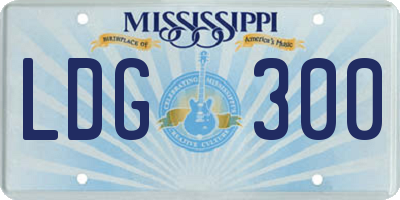 MS license plate LDG300