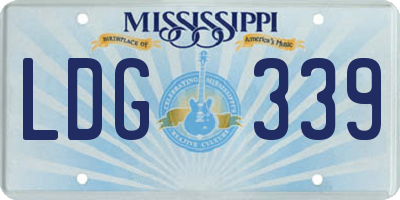 MS license plate LDG339
