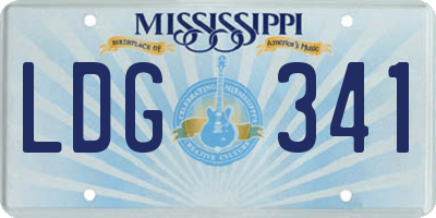 MS license plate LDG341
