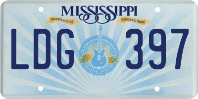 MS license plate LDG397