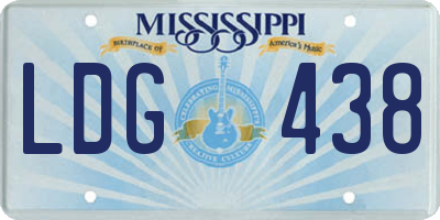 MS license plate LDG438