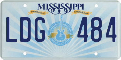 MS license plate LDG484