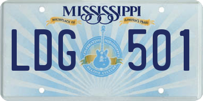 MS license plate LDG501