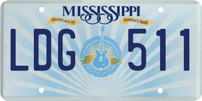 MS license plate LDG511
