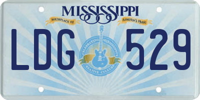 MS license plate LDG529