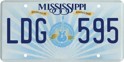MS license plate LDG595