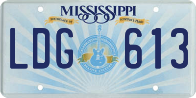 MS license plate LDG613