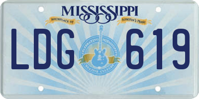 MS license plate LDG619
