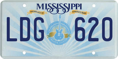 MS license plate LDG620