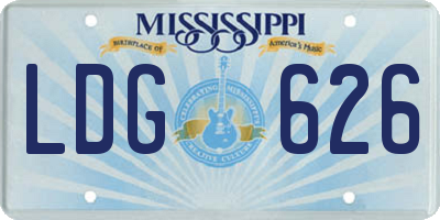 MS license plate LDG626