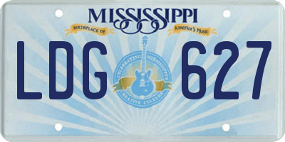 MS license plate LDG627