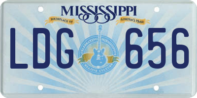 MS license plate LDG656