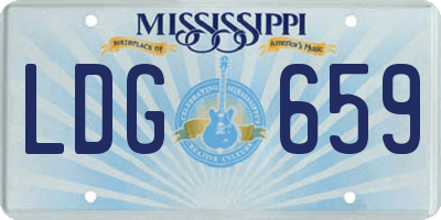 MS license plate LDG659