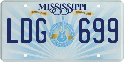 MS license plate LDG699