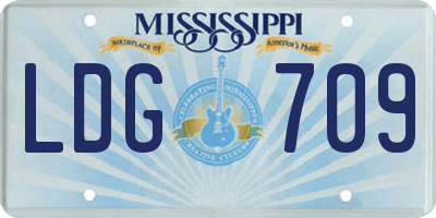 MS license plate LDG709