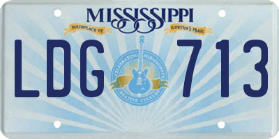 MS license plate LDG713