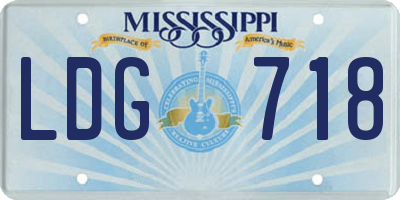 MS license plate LDG718