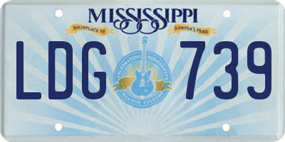 MS license plate LDG739