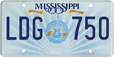 MS license plate LDG750