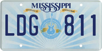 MS license plate LDG811