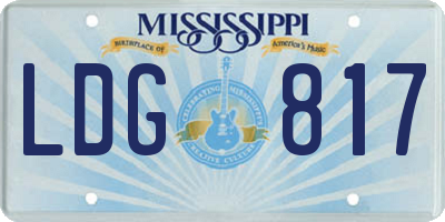MS license plate LDG817