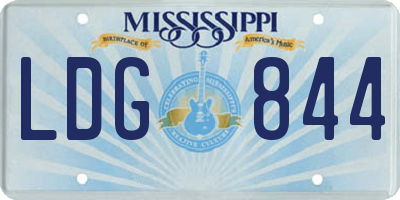 MS license plate LDG844