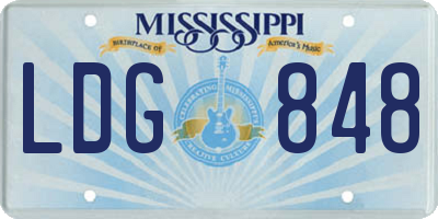 MS license plate LDG848