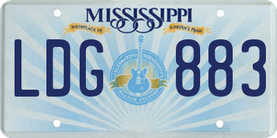 MS license plate LDG883