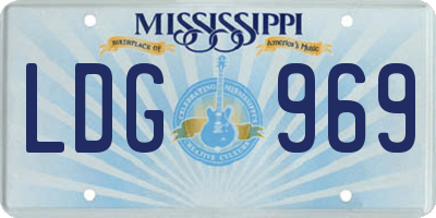 MS license plate LDG969