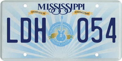 MS license plate LDH054