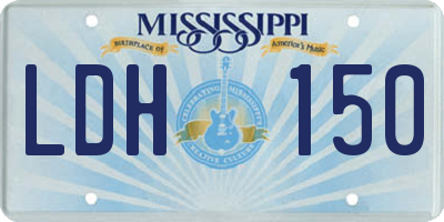 MS license plate LDH150