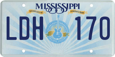 MS license plate LDH170