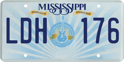 MS license plate LDH176