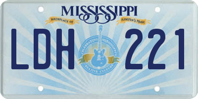 MS license plate LDH221