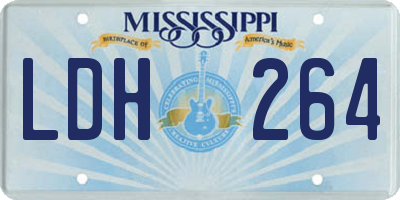 MS license plate LDH264