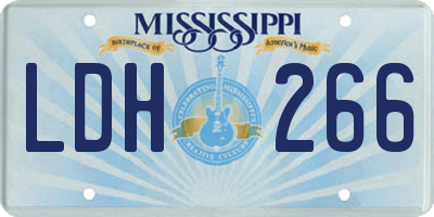MS license plate LDH266