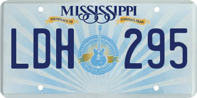 MS license plate LDH295