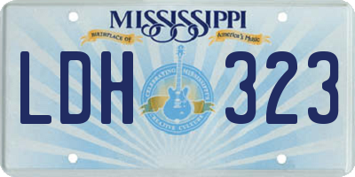 MS license plate LDH323