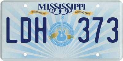 MS license plate LDH373
